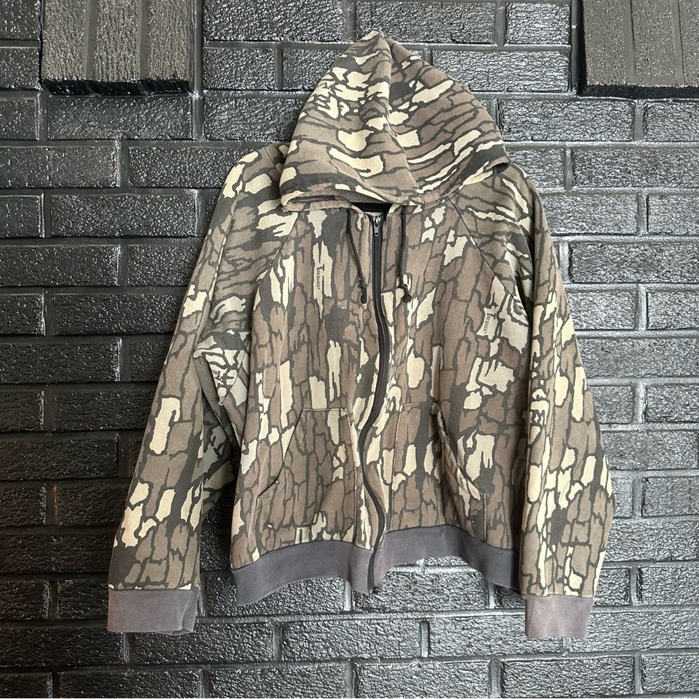 Vintage Camouflage Zip-Up Hoodie Size 2X